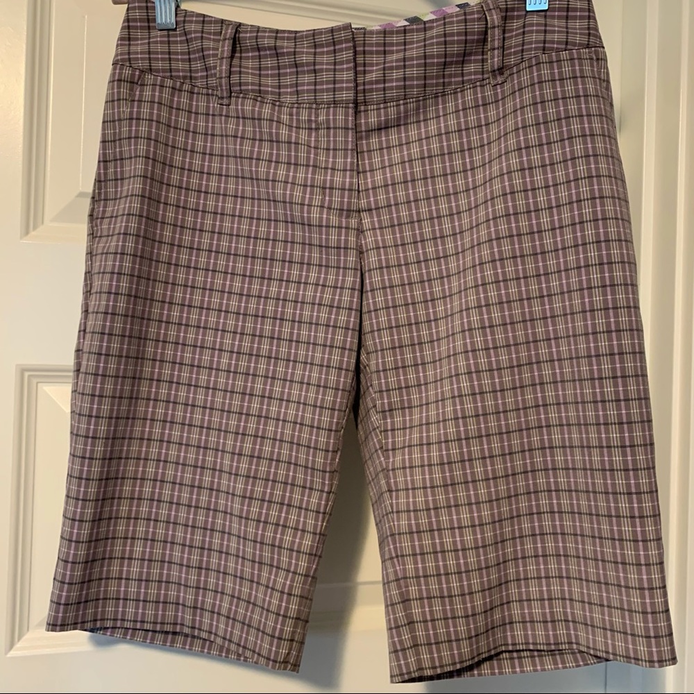 Adidas Golf plaid bermuda shorts